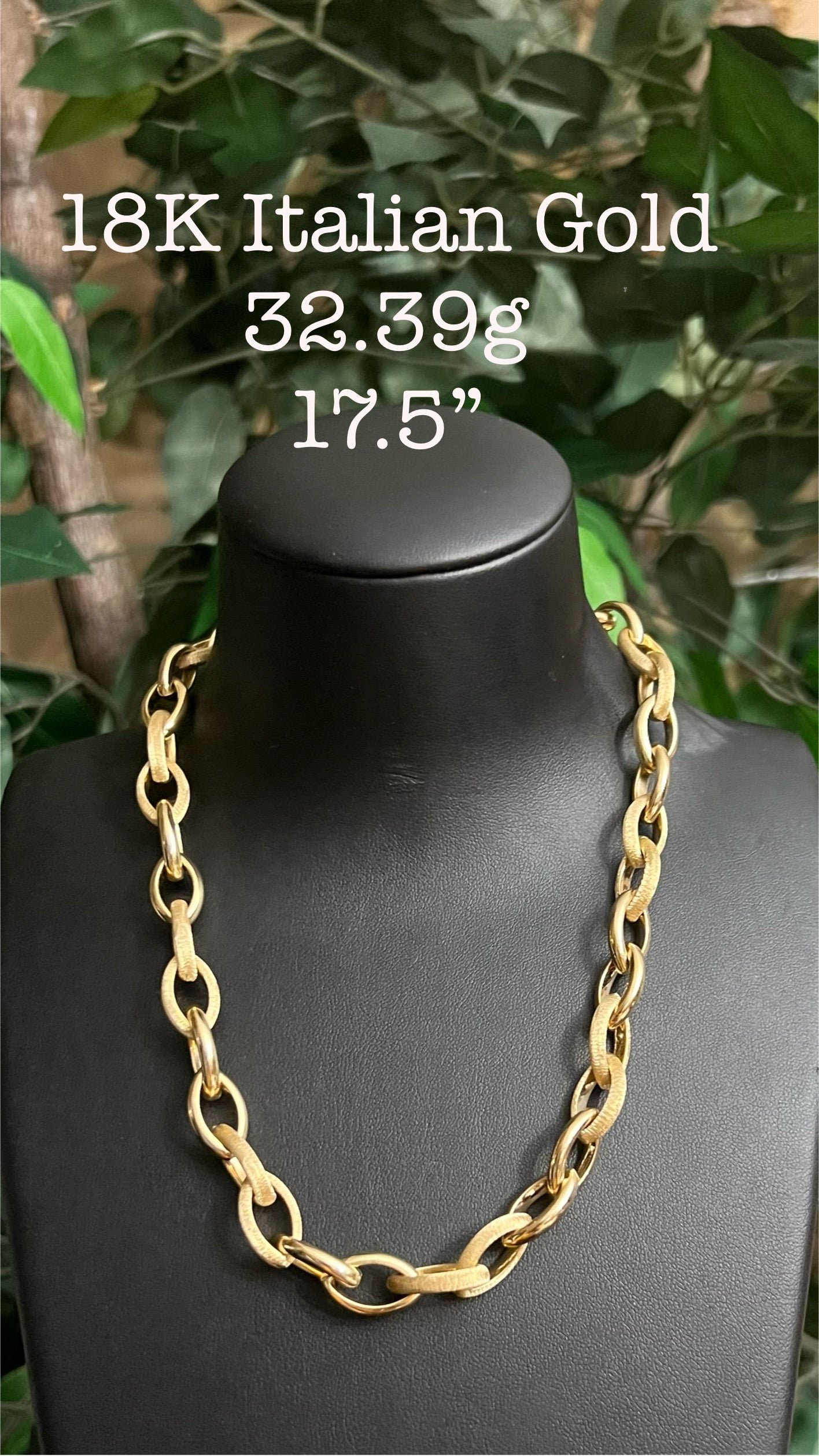 18K Yellow Gold Premium Italian Necklace