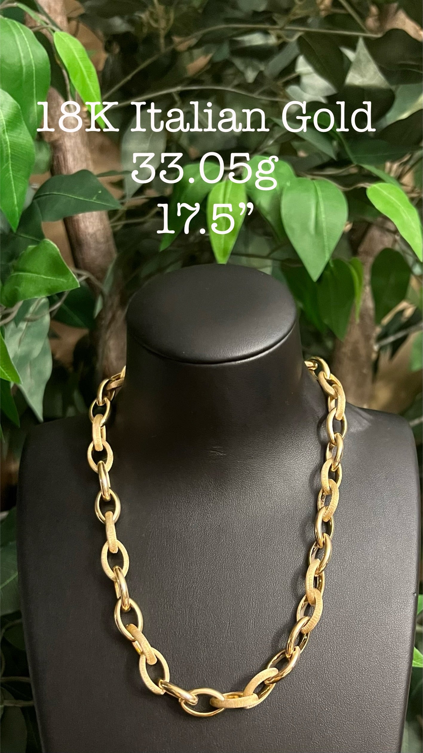 18K Yellow Gold Premium Italian Necklace